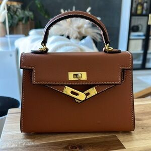 Gold Mini Kelly Bag